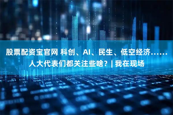 股票配资宝官网 科创、AI、民生、低空经济……人大代表们都关注些啥？| 我在现场